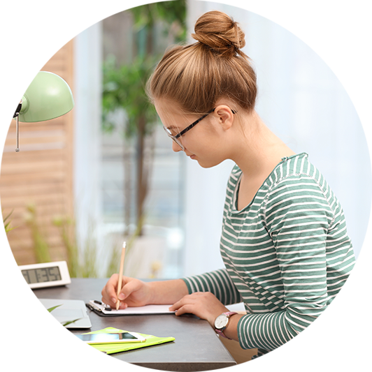 Girl-studying